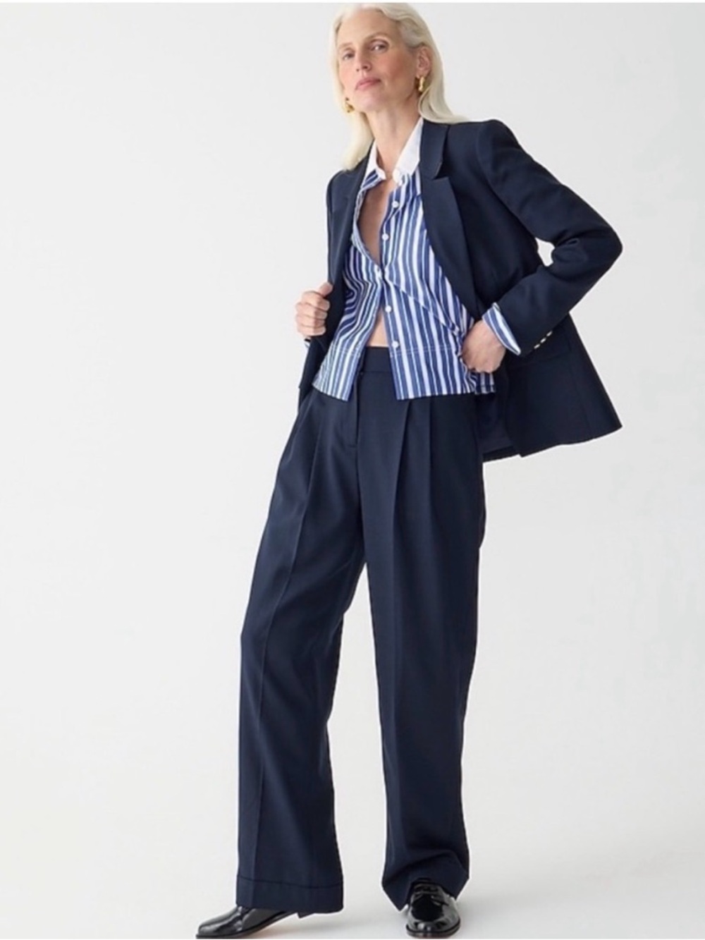 J Crew Essential Wide Leg Pant in City Crepe BS581